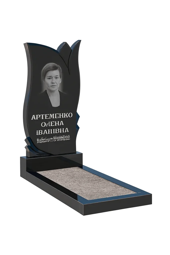 «Одинарний простий пам’ятник з граніту напряму від виробника»