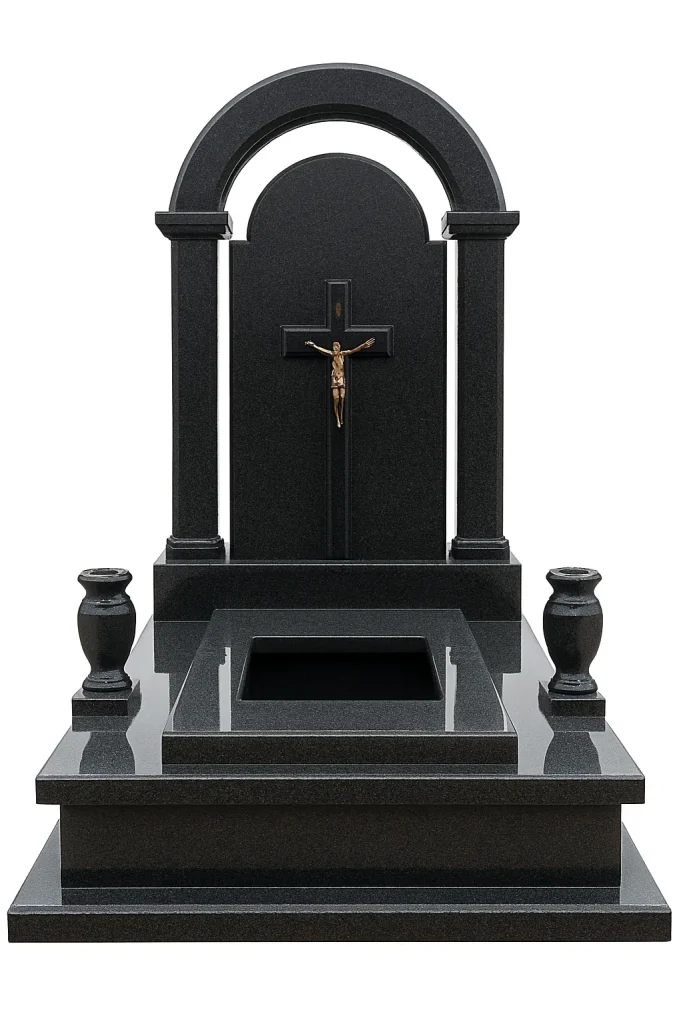 Гранітний надгробний комплекс у Київській області